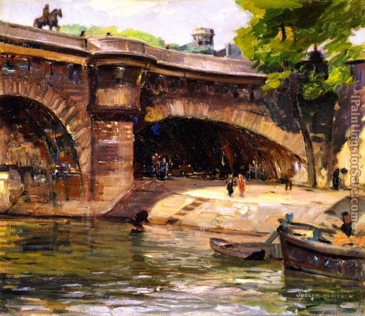 Joseph Kleitsch Pont Neuf with Statue of Henry IV, Paris